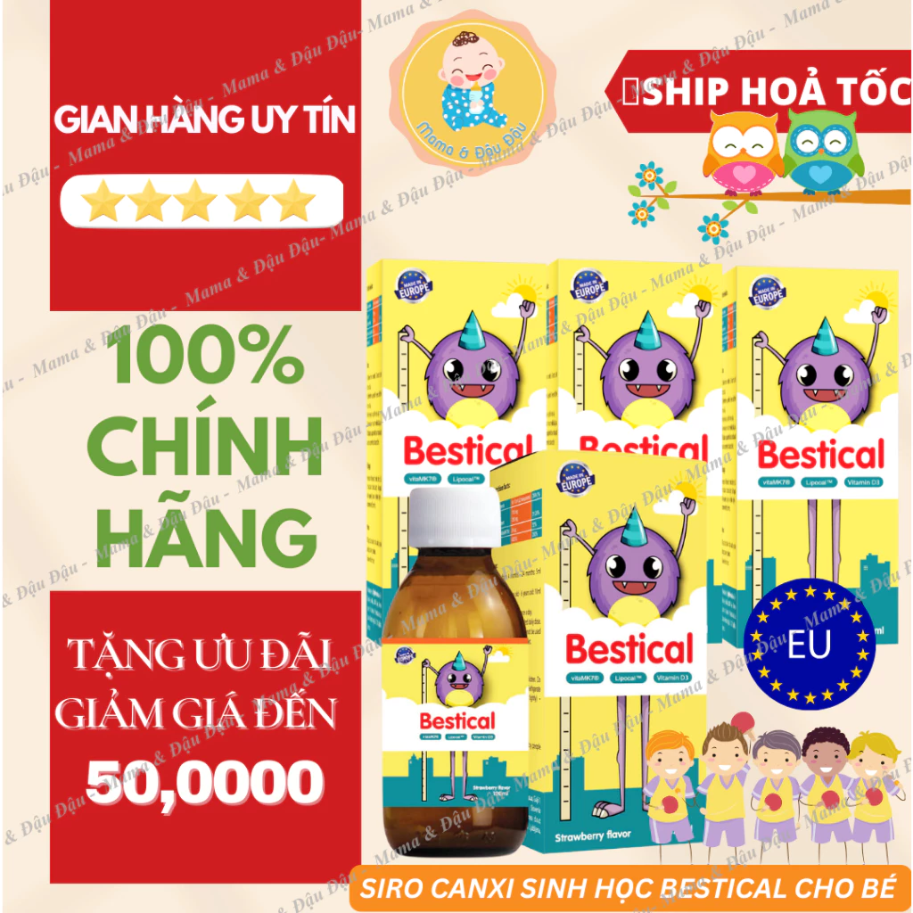 [Date 9/2025] Canxi sinh học Bestical cho bé từ 4 tháng - chai 120ml