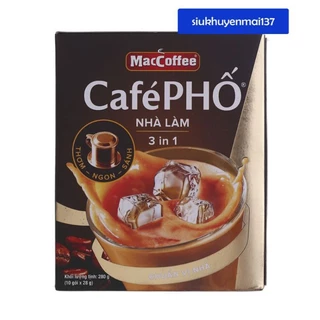 combo 10 gói X 28 g Cà phê sữa MacCoffee Café Phố nhà làm, date 3/25