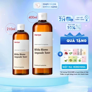 Nước hoa hồng ma:nyo Bifida Biome Ampoule Toner 210ML/400ml cung cấp độ ẩm, củng cố hàng rào bảo vệ da