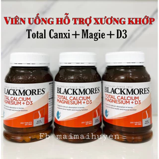 (Đủ Bill+Tem Chemist) Viên uống bổ sung Canxi Total calcium magnesium D3 Blackmore lọ 200v