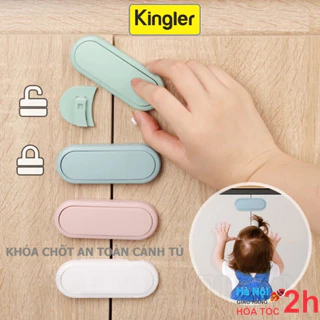 Chốt Tủ - Kingler, Khóa Nhựa Chốt Cánh Cửa Tủ, Khóa Chốt Chất Lượng, Chống Kẹp Tay, An Toàn Cho Bé, An Tâm Cho Mẹ. 3103