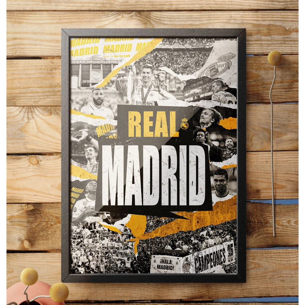 Poster bóng đá câu lạc bộ Real Madrid