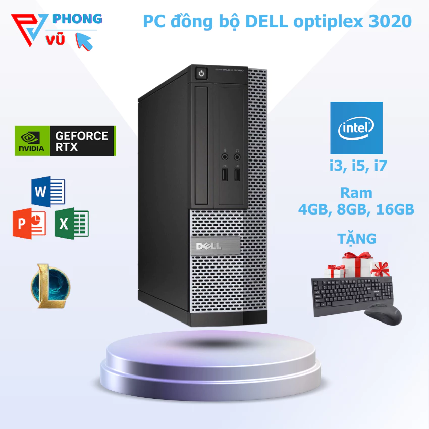 Case Máy Tính Bộ DELL Optilex 3020 SFF Core i7 i5 i3 , Ram 8G, SSD 240GB, SSD 240GB ( Bảo hành 1 năm)