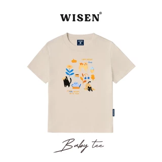 Áo Thun Baby Tee WISEN Phông Unisex Local Brand 100% Cotton Cao Cấp 2 Chiều Mẫu " CAT SLEEP "