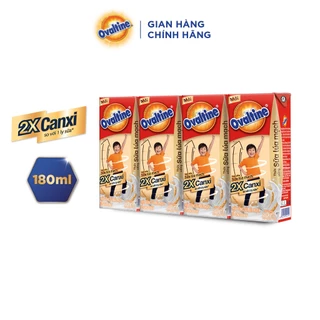 (Quà tặng không bán) Thức uống lúa mạch gấp đôi Canxi Ovaltine (180ml x 4)