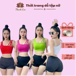 Áo tập gym , yoga, áo tập erobic, zumba , áo bra đan dây 1 bên vai mặc được 2 kiểu siêu đẹp