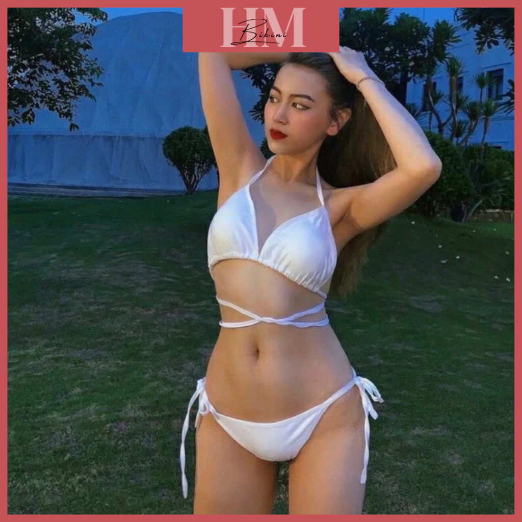 Bikini Đồ Bơi Hai Mảnh Tam Giác Đơn Giản Kiểu Dáng Basic