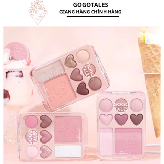 GOGOTALES Bảng Phấn Mắt kèm Highlight Má Hồng Trái Tim