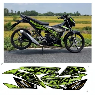 Tem rời SATRIA 150cc - Mẫu da báo. Chất liệu PPF Cao Cấp : 3 Lớp, Chống Nước, Chống Phai Màu. Decal