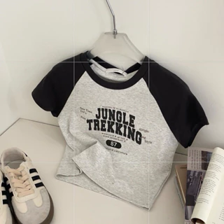 Áo babytee raglan in chữ