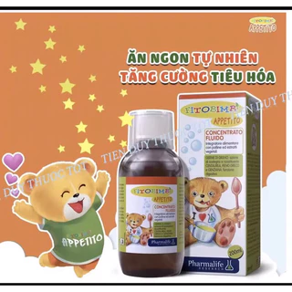 Siro Ăn Ngon 3 Tác Động FITOBIMBI APPETITO Giảm Biếng Ăn Cho Bé Chai 200ml