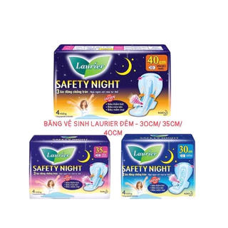 🎁BĂNG VỆ SINH ĐÊM LAURIER SAFETY NIGHT 4m tặng 1m