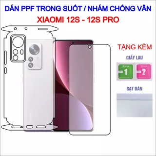 Dán PPF Xiaomi 12S, 12S Pro full lưng viền, màn hình