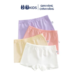 Set 4 quần lót bé gái 27Kids Quần chip đùi bé gái vải cotton khử khuẩn công nghệ mới họa tiết dễ thương GSUW3