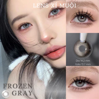 Lens Cận Xám Tây Giãn Nhỏ Màu Frozen có độ dành cho Nam/Nữ,Kính áp tròng màu sáng không giãn