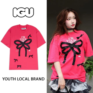 Áo Thun Nam Nữ Local Brand IGU CERISE BOW TEE,Áo Phông Unisex Phong Cách Hàn Quốc