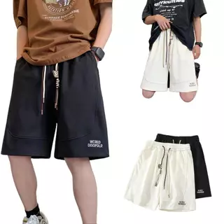 Quần short đùi thêu , luồn 2 dây xịn mặt cười, hình thêu, nam nữ mặc được Unisex Menswear