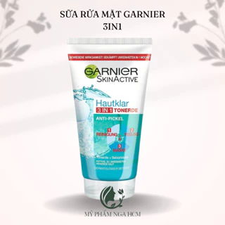 SỮA RỬA MẶT GARNIER PURE ACTIVE 3IN1 sạch sâu sáng da