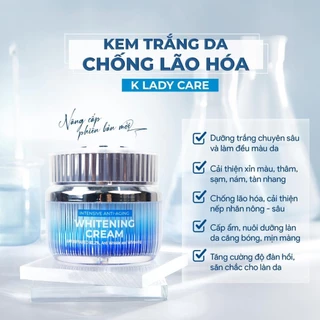 Kem dưỡng trắng, truyền tắng Whitening Cream K Lady Care toàn diện/ làm trắng da, mờ thâm nám, cấp ẩm, phục hồi da/ 50ml