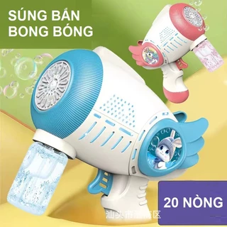 Súng bắn bong bóng xà phòng kuromi doremon kitty, súng 20 nòng, súng kèm lọ nước, quà tặng sinh nhật cho bé