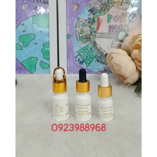 Chai thủy tinh sơn trắng 5ml, 10ml bóp khoen vàng DÁN TEM SẴN BEAUTY SPA SERUM ĐẶC TR Ị SẮC TỐ DA