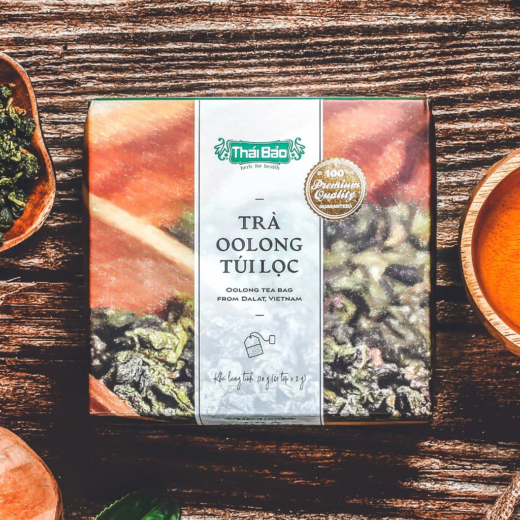 Trà oolong túi lọc Langfarm x Thái Bảo - Thảo mộc cho sức khoẻ, thơm dịu vị thiên nhiên, sản xuất tại Đà Lạt