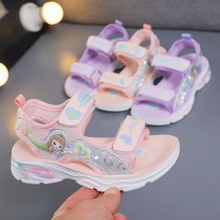 (Quảng Châu) Sandal Bé Gái, Dép Xăng Đan Cho Bé Gái Hình Tiên Cá, Dép Quai Hậu Bé Gái Đi Học Siêu Xinh 708