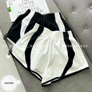 (New) Quần short thể theo kẻ sọc 💖💖10ca Quần đùi thun 1 sọc line bầu tôn dáng