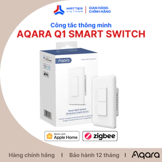 Aqara Q1 - Công tắc thông minh Zigbee, âm tường, chuẩn đế hình chữ nhật, tương thích AppleHomeKit mã WS-USC01/02 HM2-G01