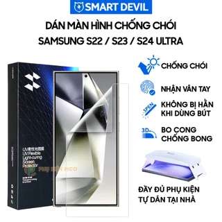 Dán màn hình Samsung Galaxy S24 Ultra / S23 Ultra / S22 Ultra full màn dẻo chống chói AR PPF UV Smart Devil