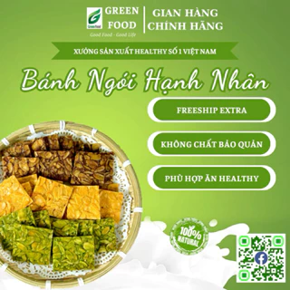 Bánh Ngói hạnh nhân thương hiệu GreenFood Không đường Bánh ăn kiêng - Bánh hạt dinh dưỡng ngũ cốc bánh healthy