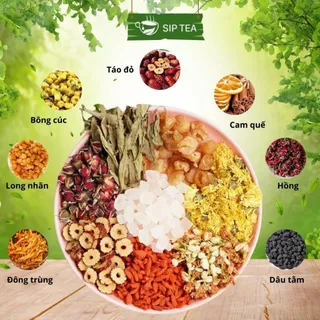 Trà dưỡng nhan 7 vị SIP TEA gói 5gr trắng da giảm cân thảo mộc thanh lọc cơ thể