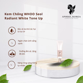 Kem Chống Nắng Whoo Radiant White Tone Up Sunscreen SPF 50+/ PA++++50ml