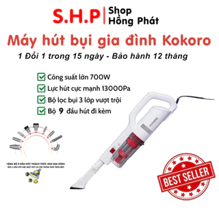 Máy hút bụi cầm tay gia đình Kokoro KT800, dây 5m-700W, hút sạch bụi bẩn giường nệm, sofa, ô tô (Công Nghệ Nhật Bản)