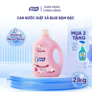 Nước Giặt Blue can 2L Hương Nước hoa - Công nghệ Giặt Xả Blue Hàn Quốc Thân thiện Trắng sáng - Thơm ngát dài lâu