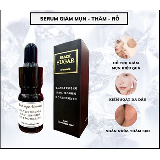 serum giảm mụn đường đen Black sugar nhật bản, tinh chất căng bóng da mờ thâm, dưỡng da trắng sáng