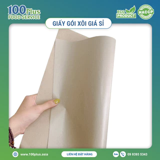 100 Tờ Giấy Gói Xôi Tráng 1 lớp PE màu nâu kích thước 35.5x40cm