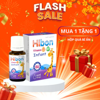 Vitamin D3 K2 Hibon Cho Bé Nhập Khẩu Châu Âu Giúp Trẻ Tăng Chiều Cao Giúp Xương Răng Chắc Khoẻ 10ML