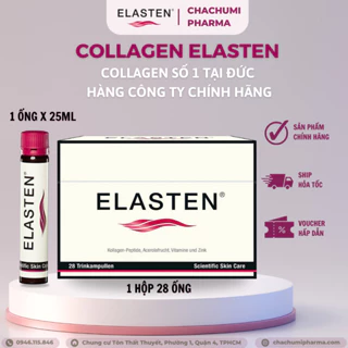 [TÁCH LẺ] Collagen Elasten Hộp 28 ống x 25ml - Giúp Da Căng Mịn, Chống Lão Hóa, Tóc Chắc Khỏe