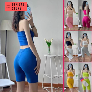 Quần lửng ngố Legging chất  liệu Poly co giãn 4 chiều mang lại sự năng động thoải mái Annytrinh