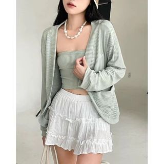 Chân váy xốp viền xoè ulzzang CHIYO.SG phong cách bánh bèo nữ tính V29