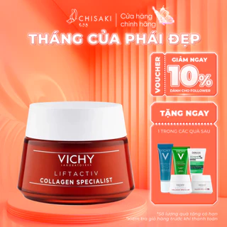 [DEAL HOT CHISAKI - MUA 1 TẶNG 1 MINI BẤT KÌ - SL GIỚI HẠN] Kem Dưỡng Vichy Ngừa Lão Hóa, Săn Chắc Da Ban Ngày 50ml