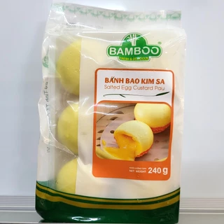 BAMBOO (gói 240g) BÁNH BAO KIM SA Salted Egg Custard Pau (bql)