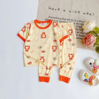 (9_19kg) Đồ Bộ THUN LẠNH MINKY MOM Cho Bé Gái .In Hình Họa Tiết  Dễ Thương.