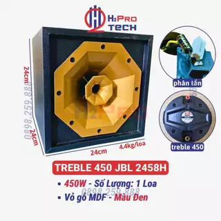 Loa Treble Rời 450 JBL 2458H 450W Thùng Gỗ Vuông (Giá 1 Cái), Loa Siêu Tép Kèn 450 Cao Cấp Phân Tần Chống Cháy - H2Pro