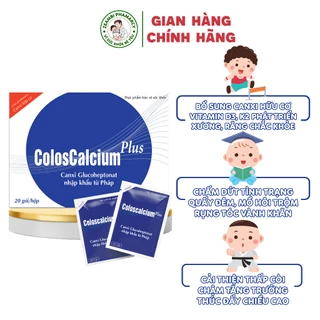 Canxi hữu cơ cho bé Zeambi Coloscalcium Plus Hộp 20 gói, Có Vitamin D3K2