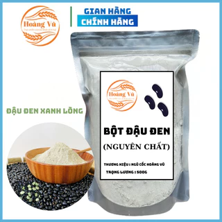 Bột đậu đen nguyên chất thơm ngon, Đỗ đen xanh lòng rang sẵn Hoàng Vũ túi 1kg