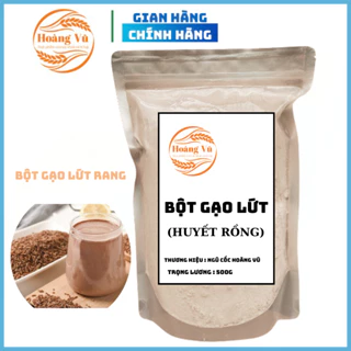 Bột gạo lứt huyết rồng Hoàng Vũ nguyên chất rang thơm túi 500gr.