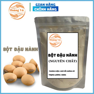 Bột đậu nành nguyên chất thơm ngon Hoàng Vũ , bột đậu tương giảm cân túi 500gr