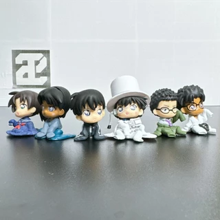 Thám Tử Lừng Danh Conan, Figure Shinichi, Kaito Kid, Heiji, Kazuha, Makoto, Yuya, Combo 6 mô hình chibi nhân vật Anime